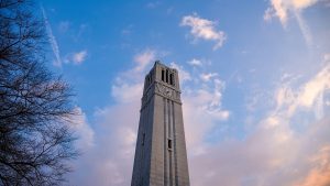 NC State Belltower at Sunset